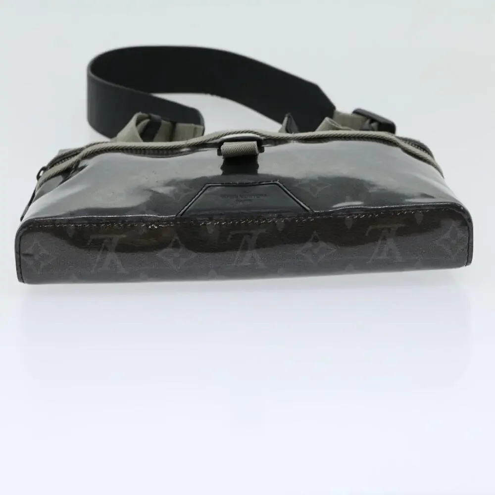 Louis Vuitton Monogram Eclipse Glaze Messenger PM Shoulder Bag Gray